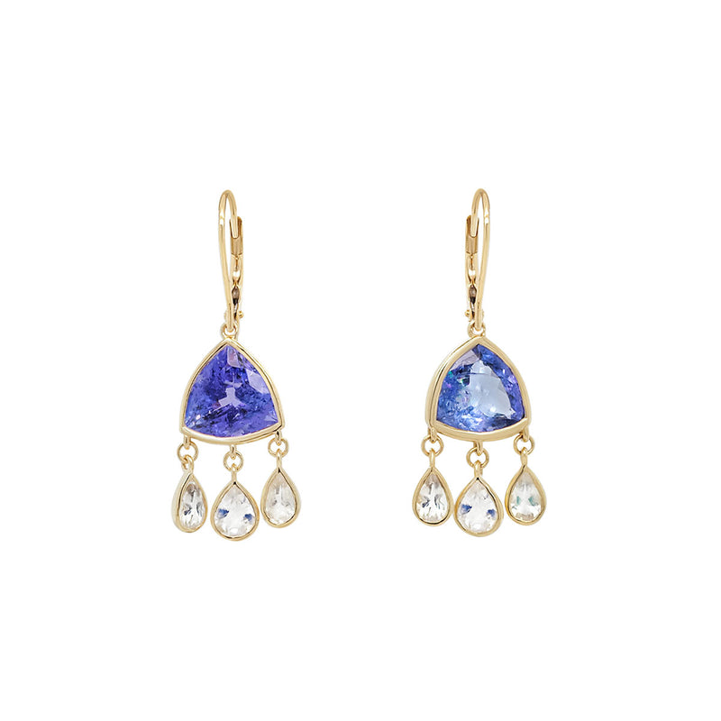 Tanzanite Shield Earrings | 2.20GMS 5.73CTS