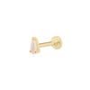 Teardrop Opal Threaded Flat Back Earring | .25GMS .07CT | Single bulb