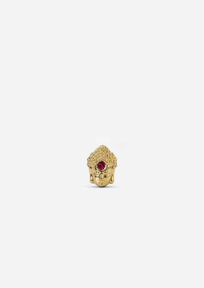 Third Eye Buddha Threaded Flat Back Earring