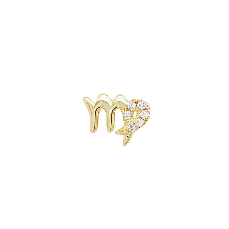 Virgo Threaded Flat Back Earring | .70GM .04CT - Porter Lyons