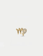 Virgo Threaded Flat Back Earring