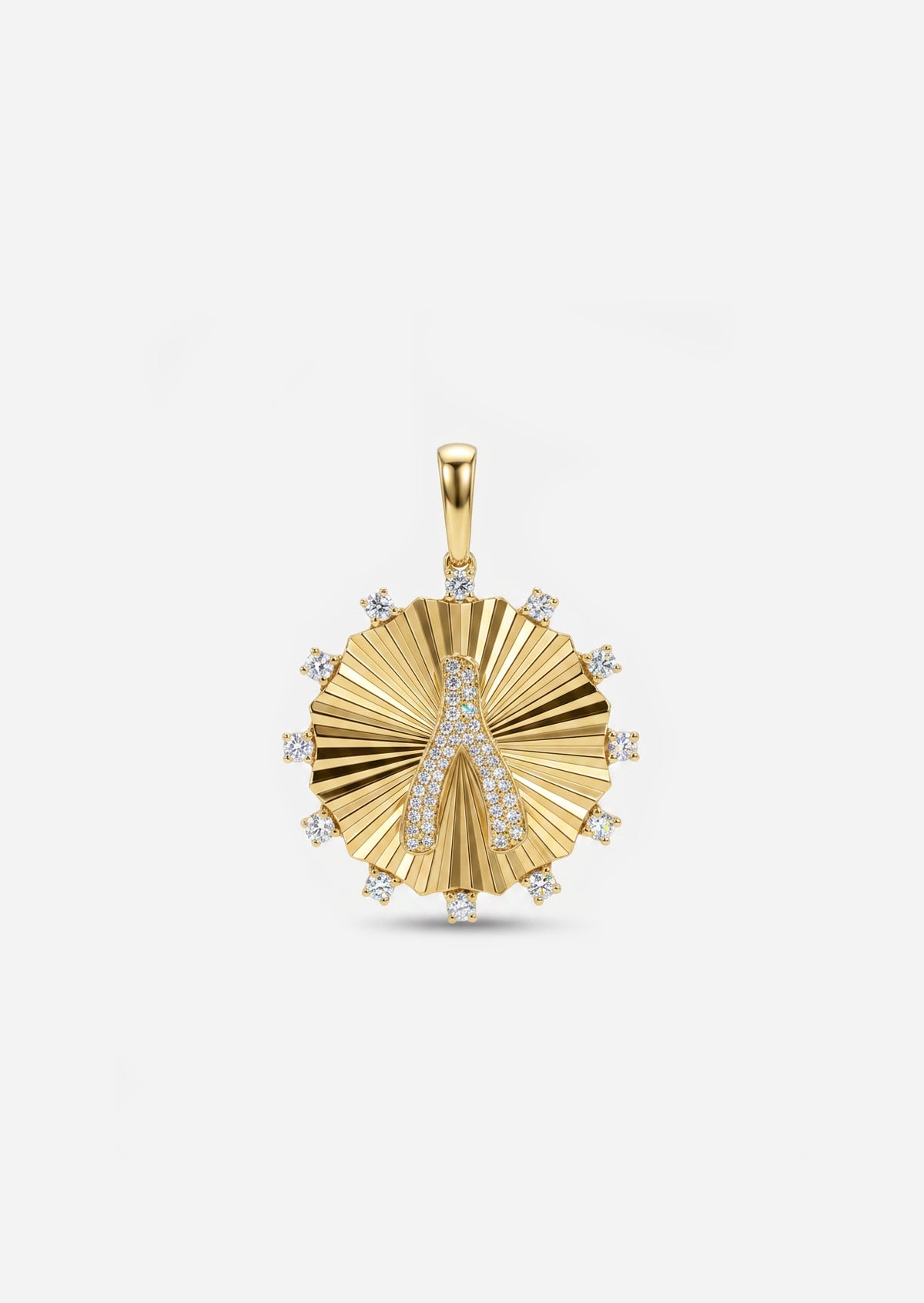 Wishbone Medallion Charm