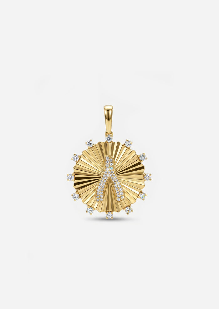 Wishbone Medallion Charm