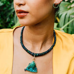 Black Opal Heishi Bead Necklace | 3.20GMS 0.01CTS - Porter Lyons