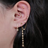 Capricorn Threaded Flat Back Earring | .50GM .01CT - Porter Lyons