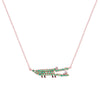Emerald Gator Necklace 14K | 2.50GMS .48CTW