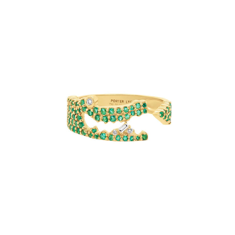 Emerald Gator Ring | 2.69GMS .47CTW