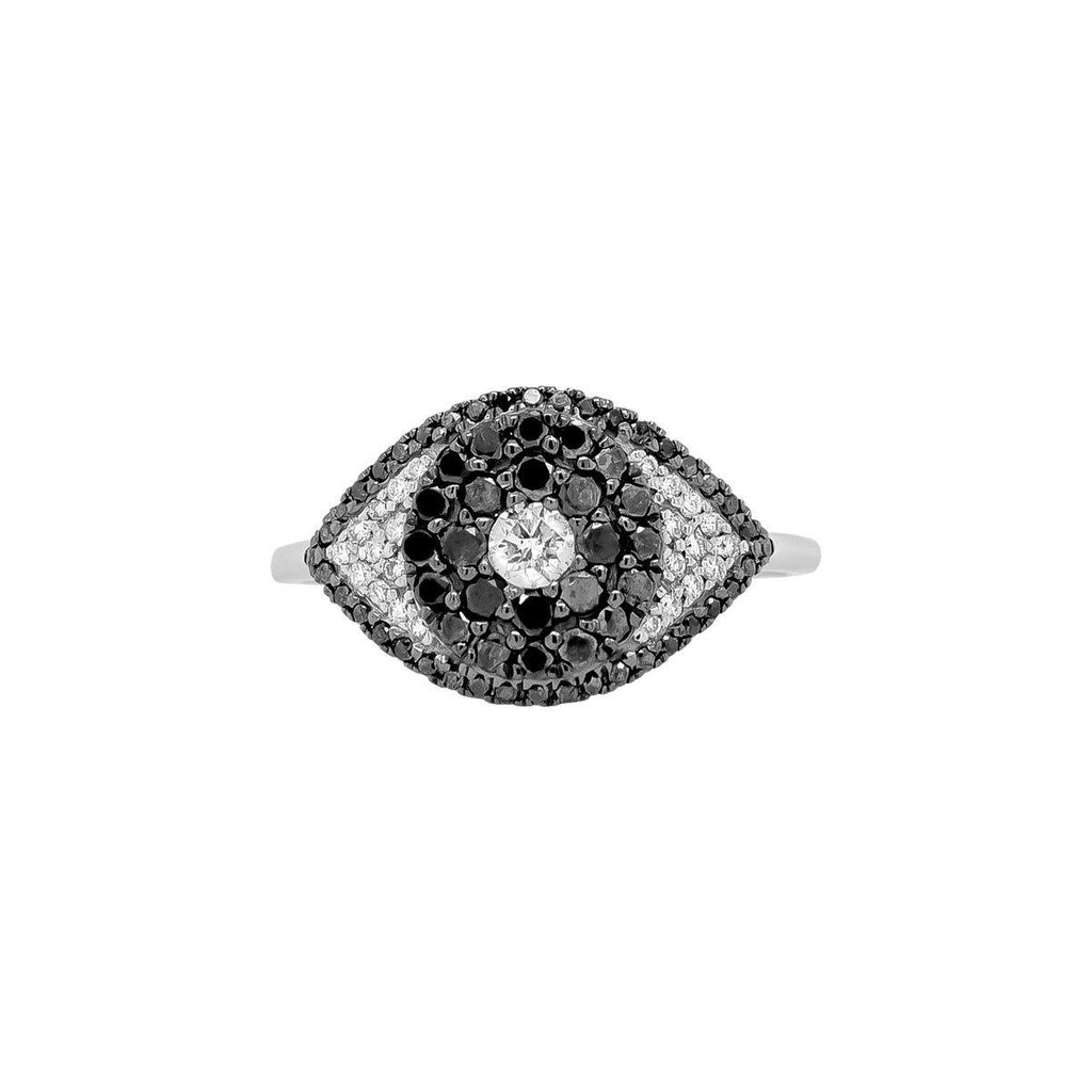 Evil Eye Protector Ring – Black Diamond - Porter Lyons