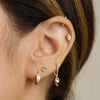 Peace Sign Threaded Flat Back Earring | .35GMS .03CT | Single - Porter Lyons