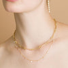 Oval and Round Link Chain Necklace | 7.48GMS
