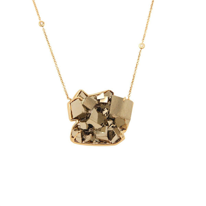 Medium Pyrite Necklace 2.4GM | .03CT - Porter Lyons