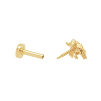 Alligator Threaded Flat Back Earring | .9GMS | Single - Porter Lyons