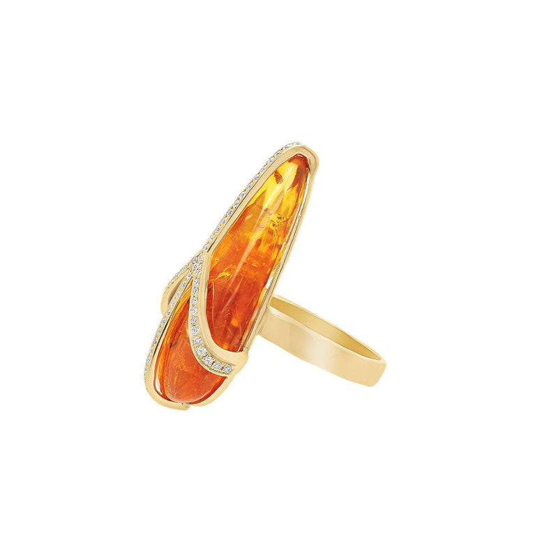 Peace Ring - Amber | 4.5GMS 0.35CT