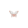 Butterfly Threaded Flat Back Earring | 0.3GMS 0.1CT | Single