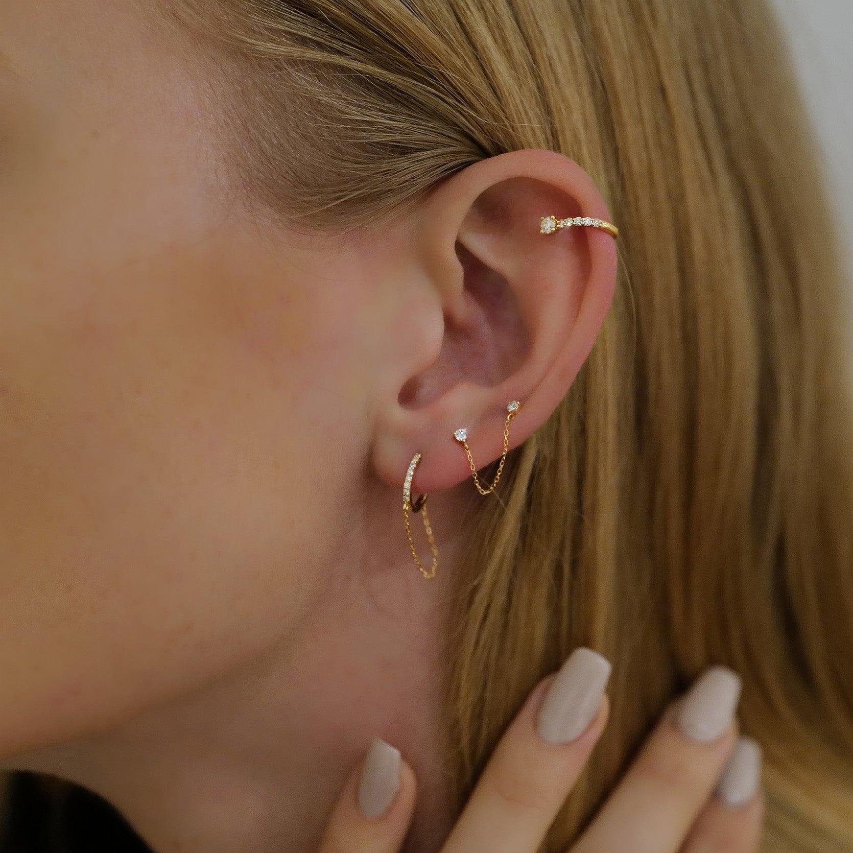 double ear piercing earring ideasTikTok Search