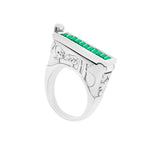 Cypress Poison Ring - Baguette | 11.8GMS 1.3CT | Emerald