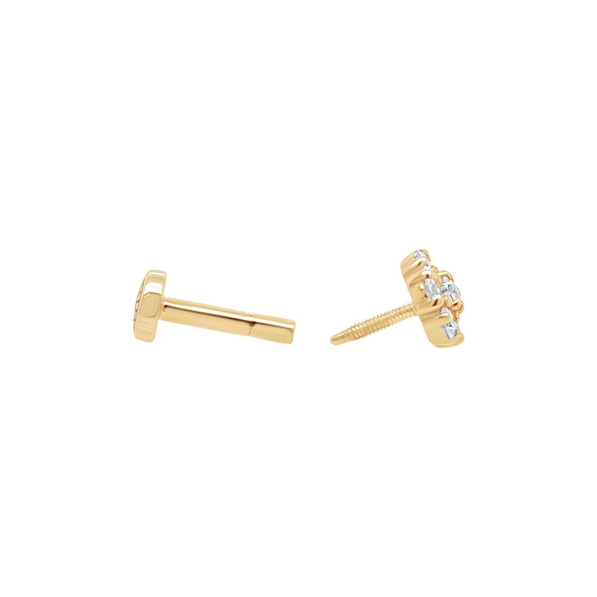 Daisy Threaded Flat Back Earring | .4GMS .8CT | Single - Porter Lyons