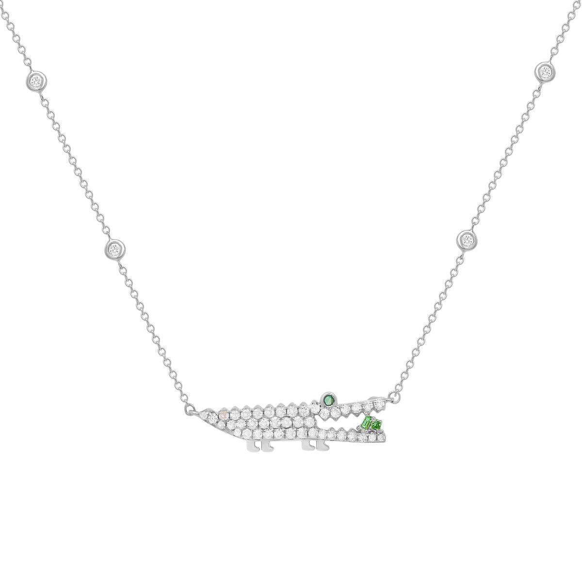 Diamond Gator Necklace | 2.2GMS .39CTW - Porter Lyons