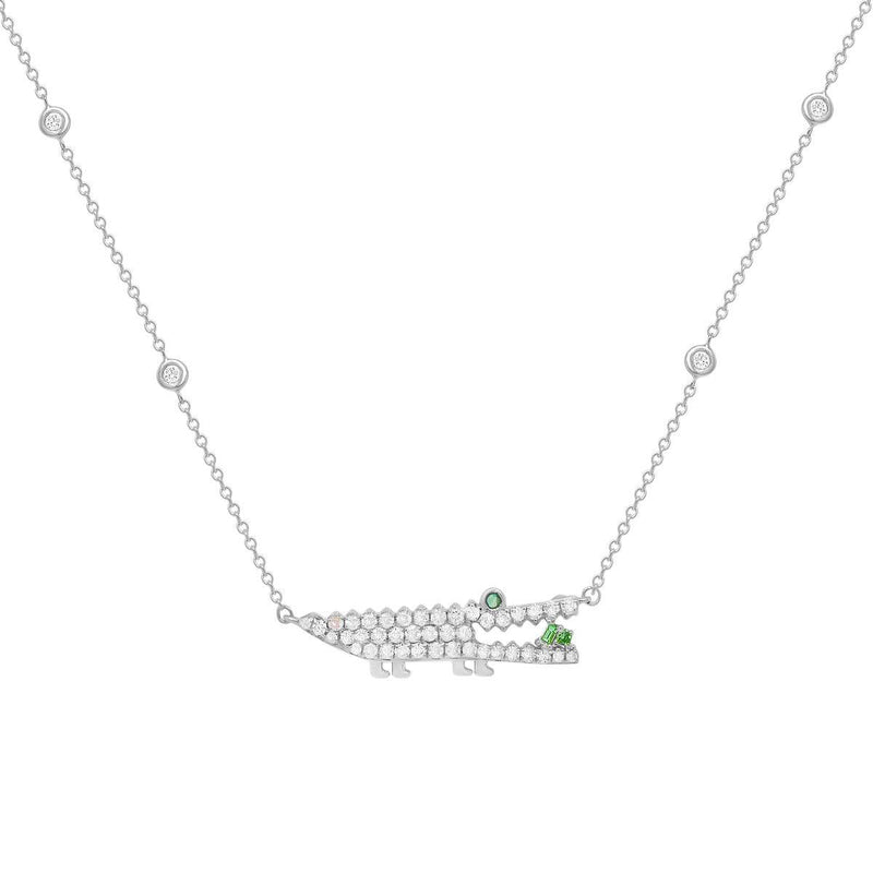 Diamond Gator Necklace | 2.2GMS .39CTW - Porter Lyons