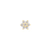 Diamond Flower Threaded Flat Back Earring | .35GMS .07CT | Single - Porter Lyons
