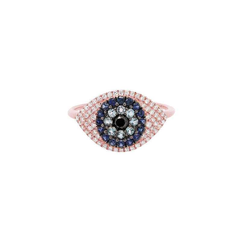 Evil Eye Protector Ring | 2.63GMS .41CT | Sapphire & Topaz - Porter Lyons