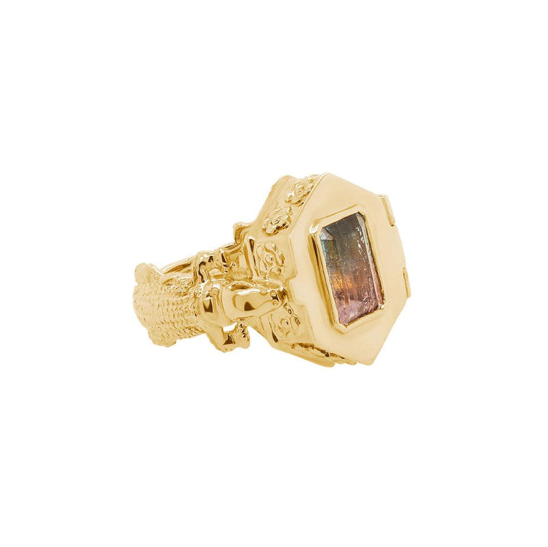 Funeral Ring | 9.8GMS 2.55CTW | Watermelon Tourmaline