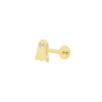 Ghost Threaded Flat Back Earring - Diamond | .4GMS .01CT | Single