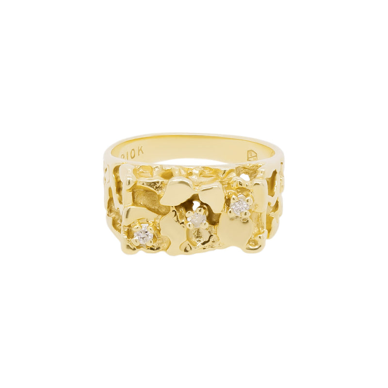 Gold Nugget Ring | 6.39GMS .10CTW