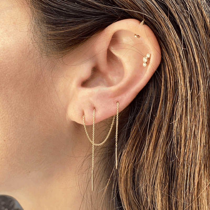 Gold chain 2025 for earrings