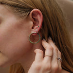 Mama Open Hoop Earrings | 5.30GMS 1.20CTW | Emerald - Porter Lyons