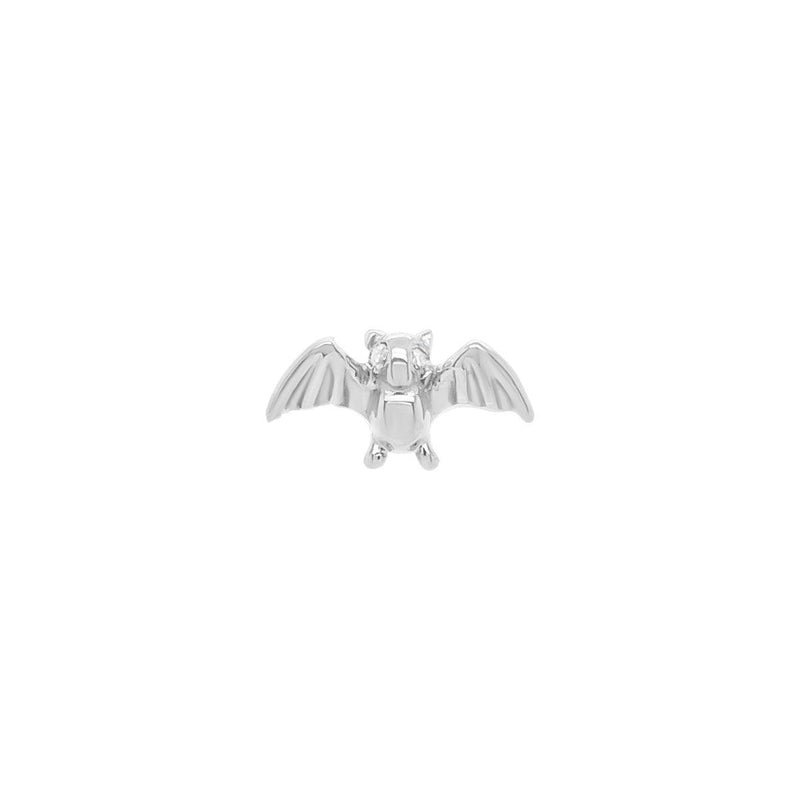Mini Bat Threaded Flat Back Earring | .5GMS .01CT | Single