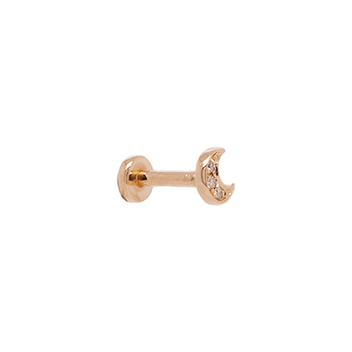 Mini Crescent Threader Stud | .5GMS .02CT | Single - Porter Lyons