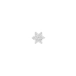 Mini Diamond Flower Threaded Flat Back Earring | .30GMS .03CT | Single - Porter Lyons