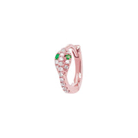 Mini Diamond Snake Huggie - Emerald Eyes | .6GMS .05CT | Single - Porter Lyons