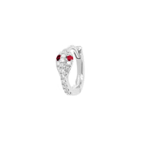 Mini Diamond Snake Huggie - Ruby Eyes | .6GMS .05CT | Single - Porter Lyons