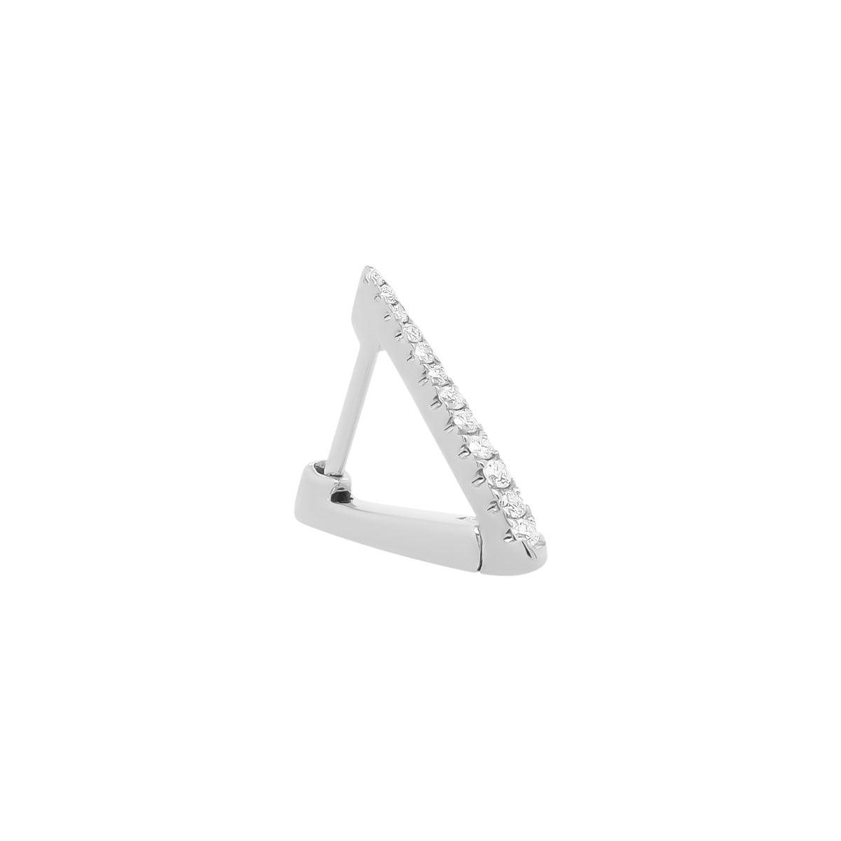 Mini Diamond Triangle Hoop | .8GMS .05CT | Single - Porter Lyons