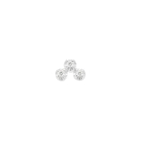 Mini Diamond Cluster Threaded Flat Back Earring | .5GMS .02CT | Single - Porter Lyons