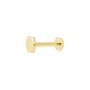 Gold Hexagon Threaded Flat Back Earring | .3GMS | Single - Porter Lyons
