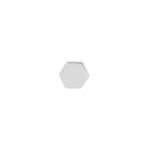 Gold Hexagon Threaded Flat Back Earring | .3GMS | Single