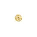 Gold Rose Threaded Flat Back Earring | .4GMS | Single