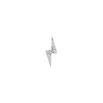 Mini Lightning Threaded Flat Back Earring | 0.6GMS .04CT | Single