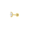 Mini Marquise Diamond Threaded Flat Back Earring | .58GMS .2CT | Single