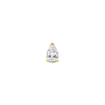 Mini Pear Diamond Threaded Flat Back Earring | .54GMS .2CT | Single - Porter Lyons