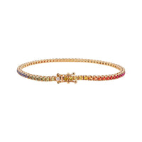 Mini Rainbow Tennis Bracelet | 8.56GMS 3.23CTW - Porter Lyons