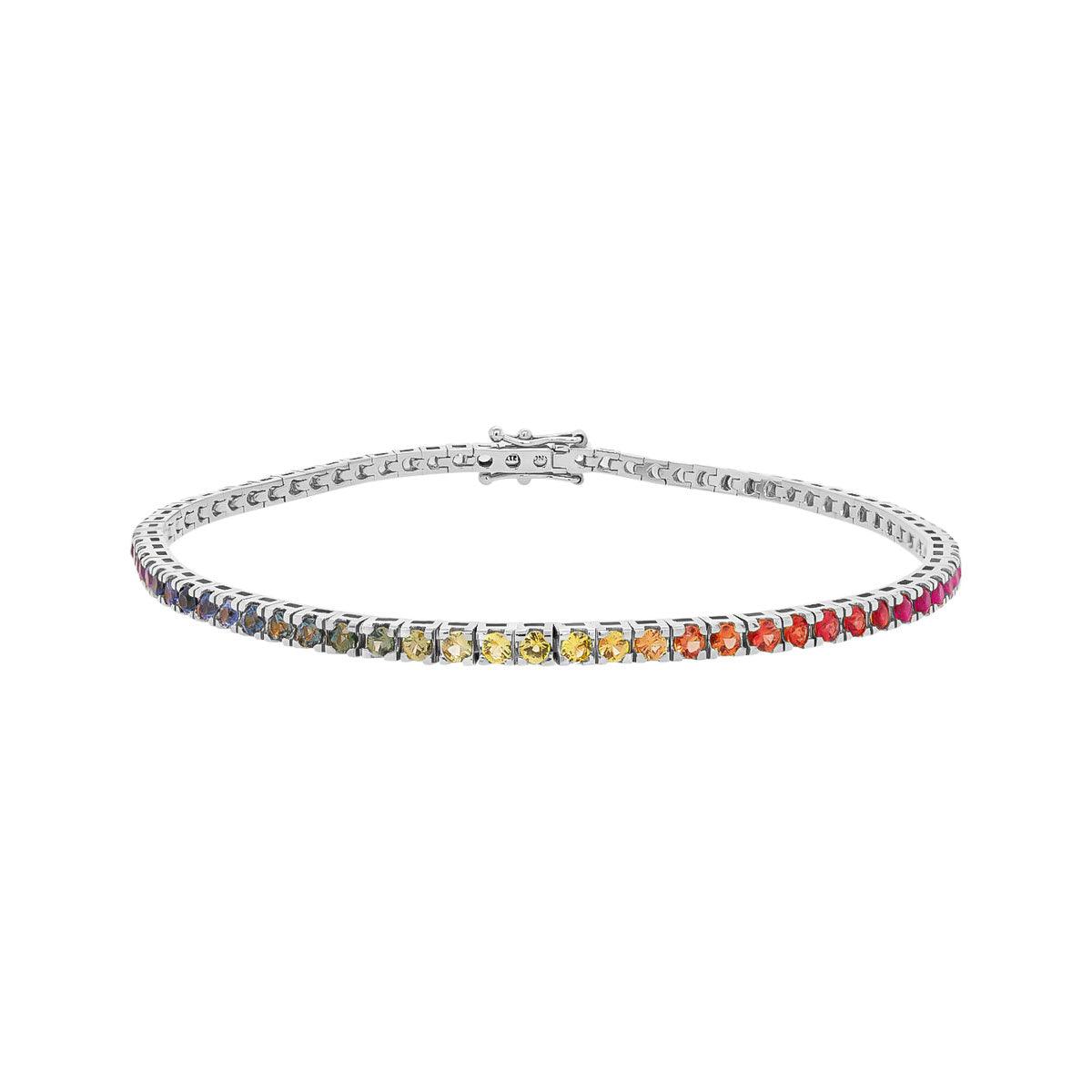 Mini Rainbow Tennis Bracelet | 8.56GMS 3.23CTW - Porter Lyons