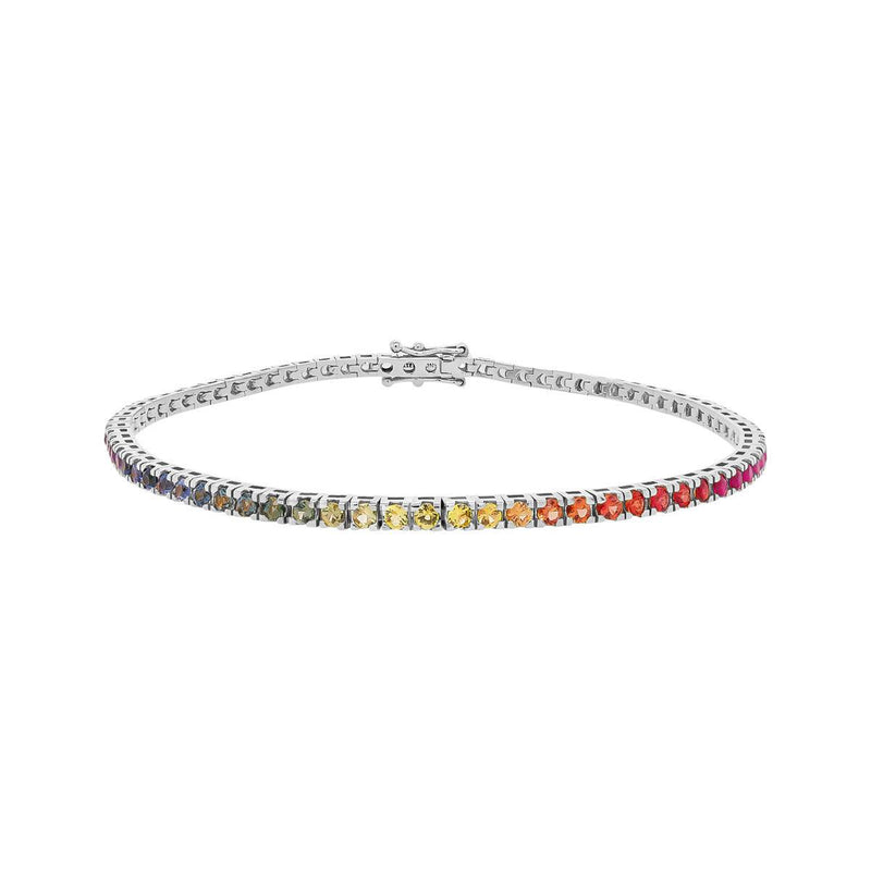 Mini Rainbow Tennis Bracelet | 8.56GMS 3.23CTW