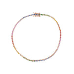 Mini Round Rainbow Tennis Bracelet | 3.87GMS 1.24CTW - Porter Lyons