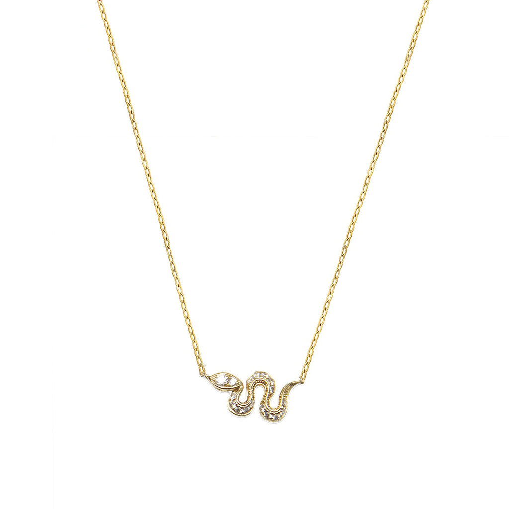 Mini Snake Necklace | 1.50GMS .10CT