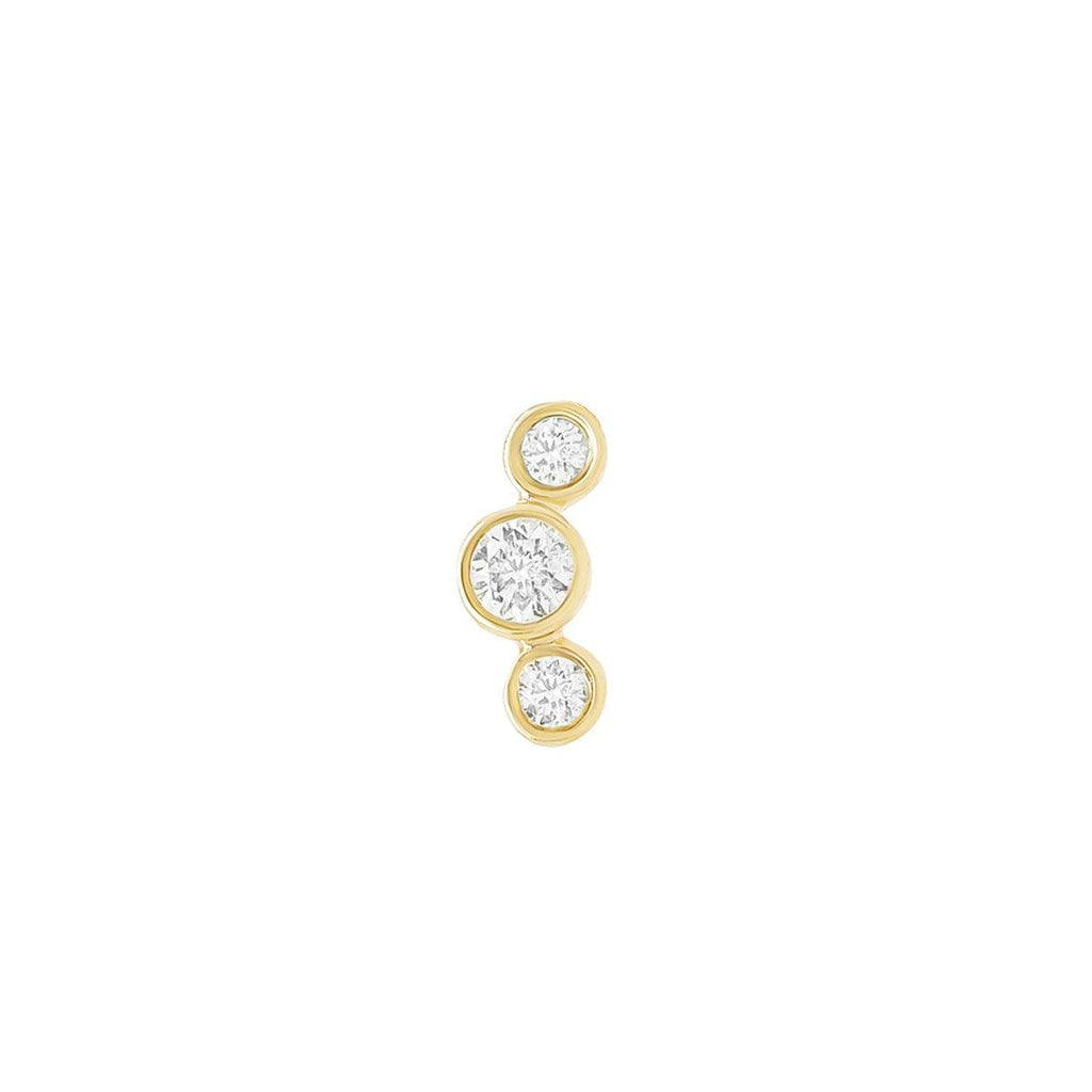 14k Gold Two Diamond Stud, Second Hole Stud, Tiny Post Earring, Mutiple Piercing  Stud at Rs 3500/pair | Diamond Stud Earring in Surat | ID: 2853478172388