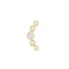 Open Curve 5 Diamond Threaded Flat Back Earring | .8GMS .16CT | Single - Porter Lyons